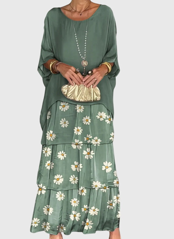 Placida | Elegantes langes fliessendes Kleid