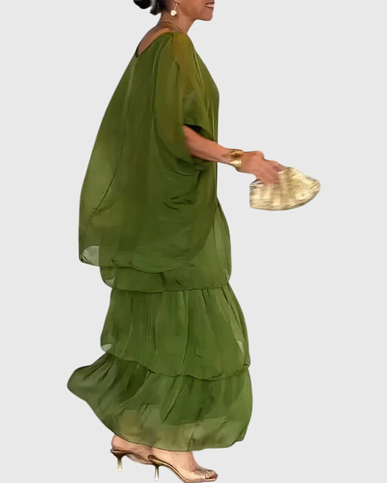 Placida | Elegantes langes fliessendes Kleid