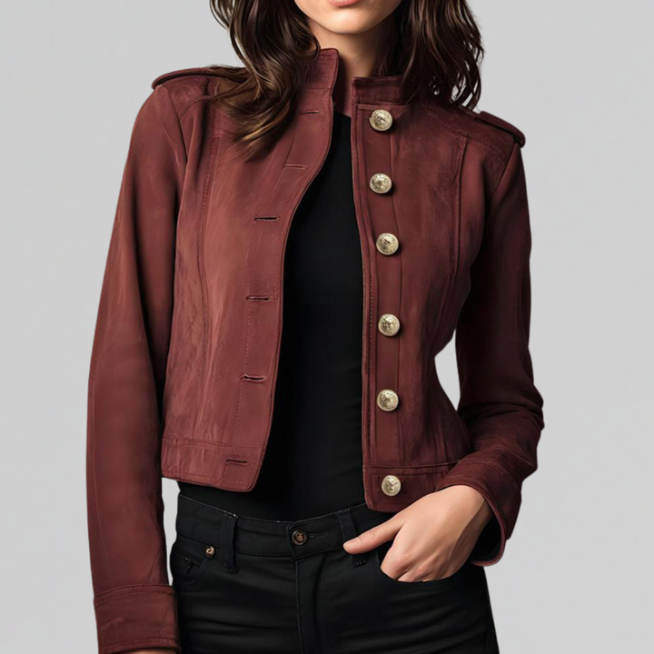 Lorena | Strukturierte Jacke mit Knöpfen