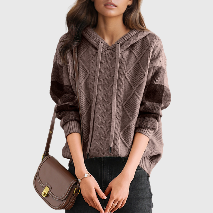 Marina | Kapuzenpullover mit Zopfmuster