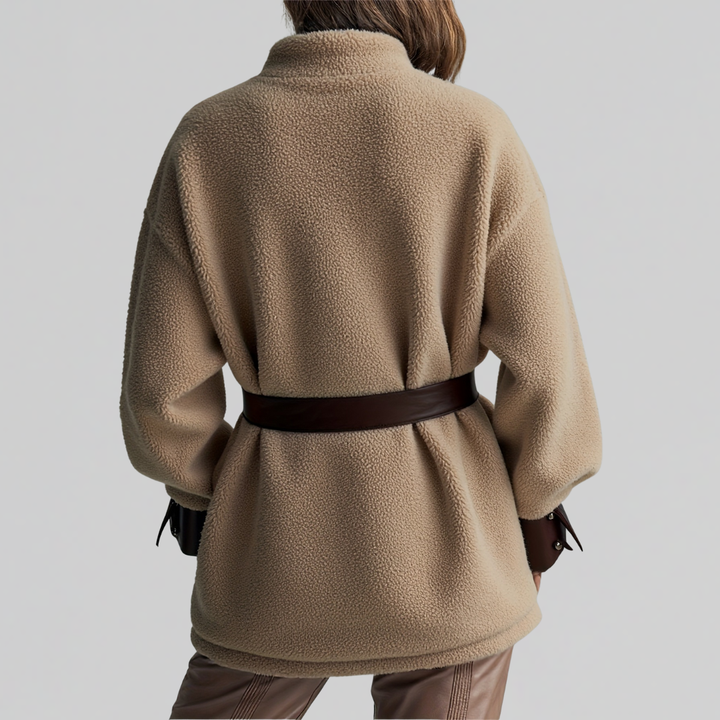 Liana | Teddy-Jacke mit Gürtel
