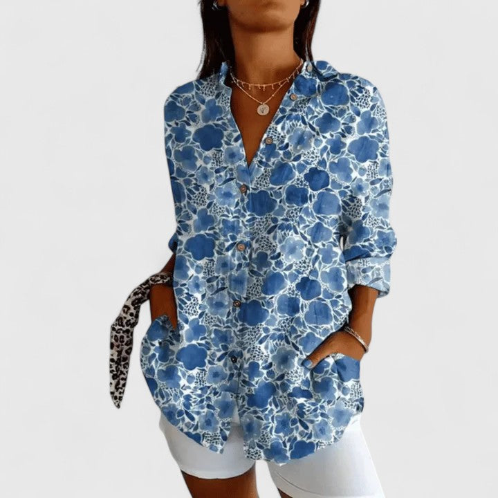Kassandra | Elegante Blumenbluse
