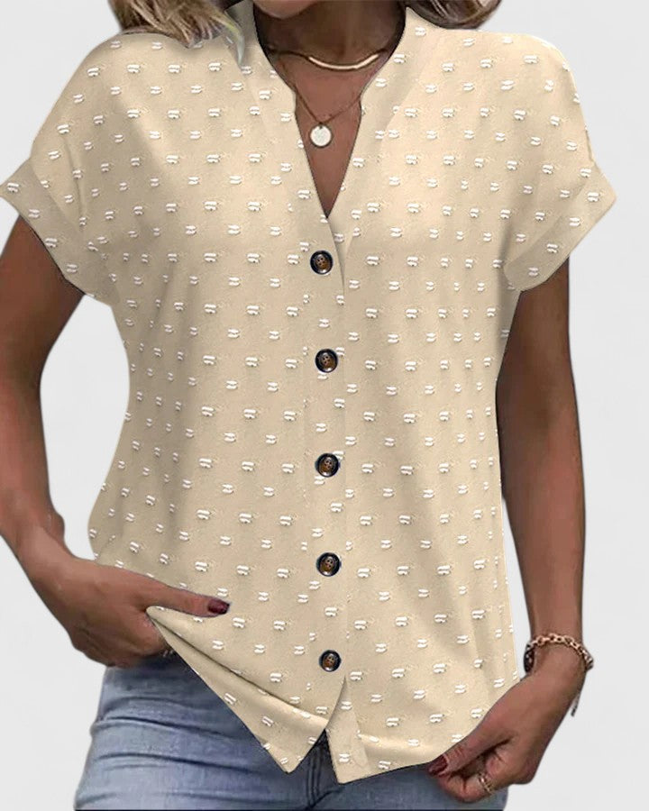 Céline | Bequeme Bluse mit V-Ausschnitt