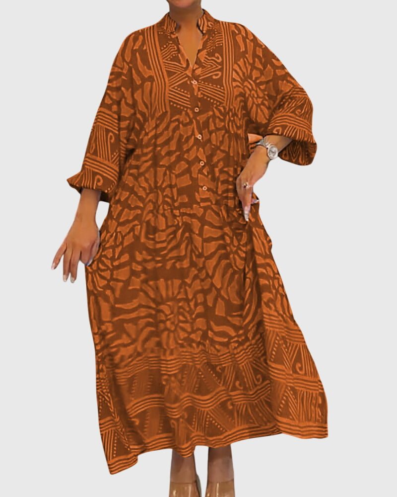 Wendelina | Maxikleid mit elegantem Print