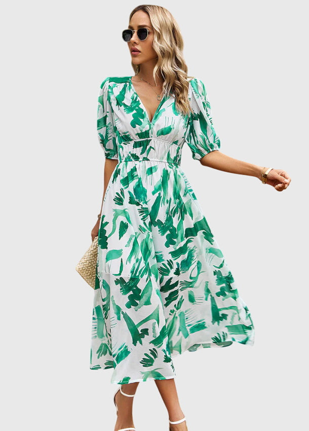 Waltraud | Schmeichelndes Blumen-Midikleid