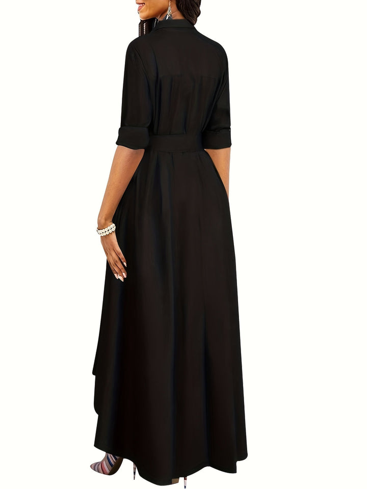 Annina | Geknöpftes Maxikleid perfekt für die Feiertage
