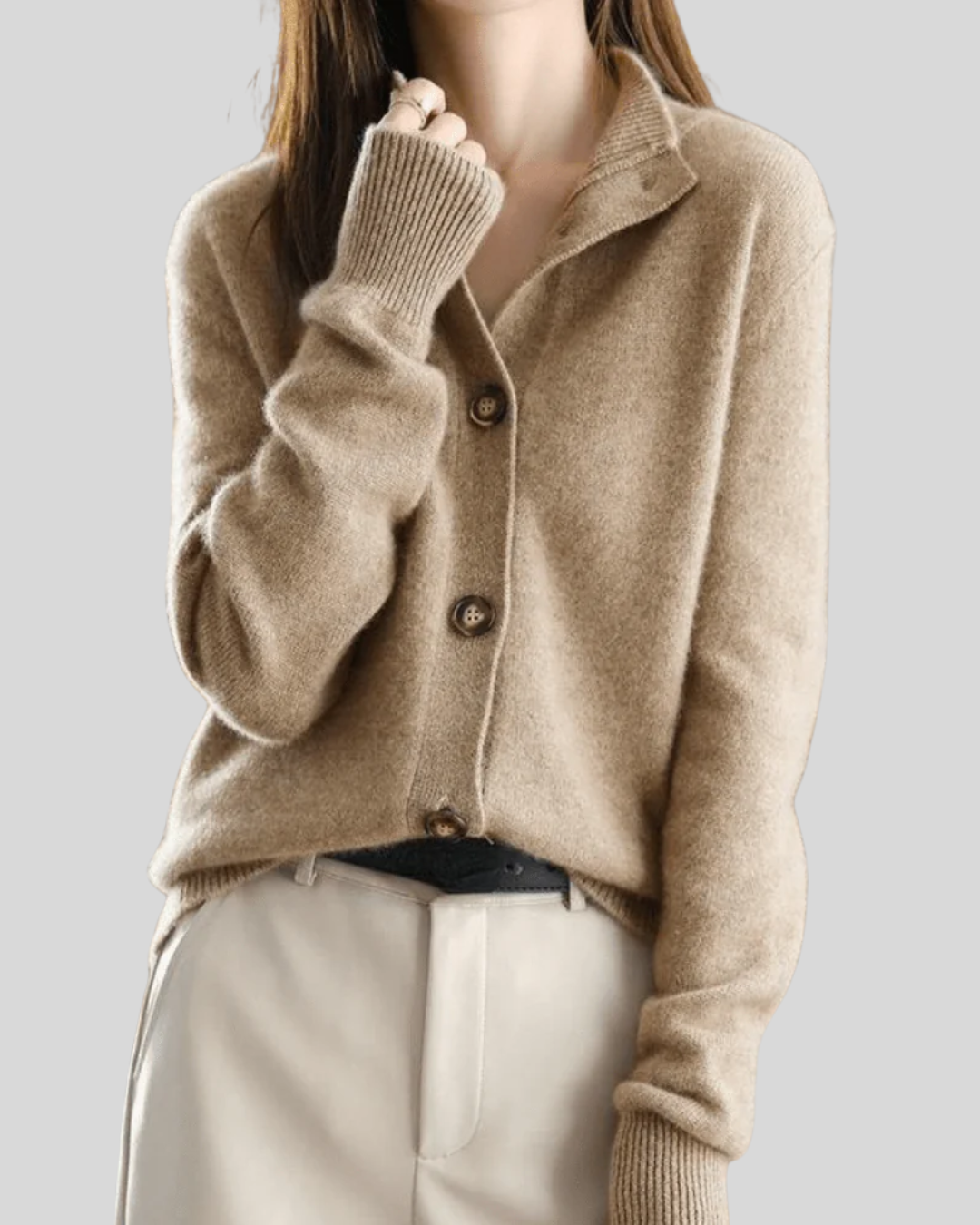 Nadja | Kaschmir-Cardigan im Retro-Stil