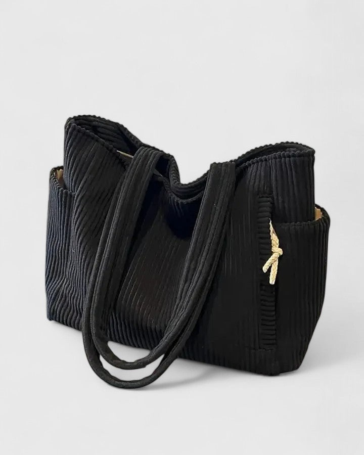 Klärli | Luxuriöse gerippte Tote mit Kordeldetails