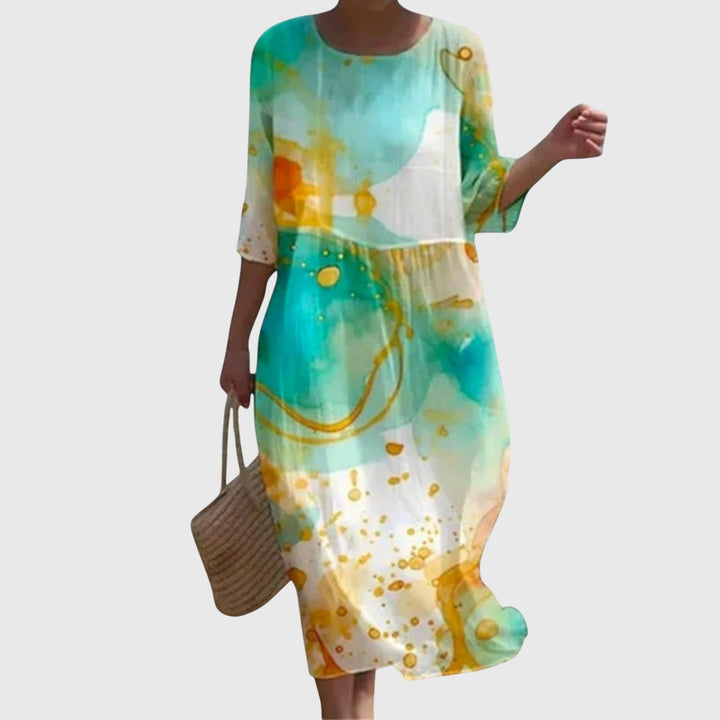 Zenobia | Elegantes geblümtes Maxikleid