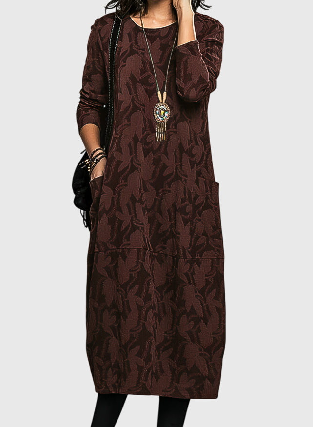 Sigrid | Lässiges Kleid mit Rundhalsausschnitt