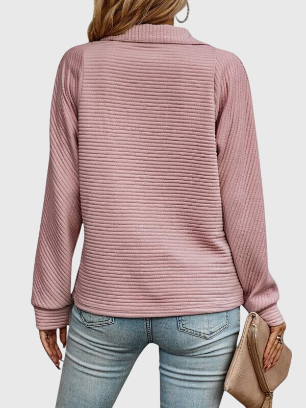 Maya | Eleganter Pullover mit Halbreissverschluss