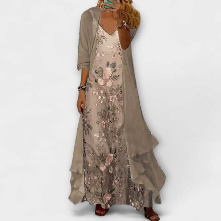 Isolde | Elegantes zweiteiliges Maxikleid-Set