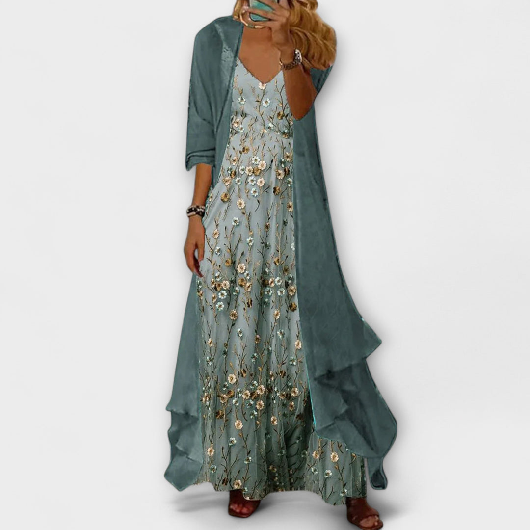 Isolde | Elegantes zweiteiliges Maxikleid-Set