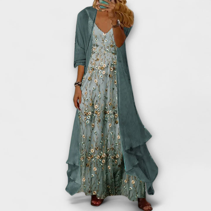 Isolde | Elegantes zweiteiliges Maxikleid-Set