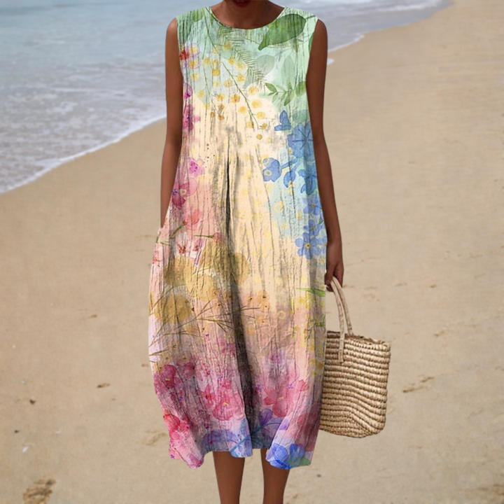 Sonja | Bequemes ärmelloses Sommerkleid
