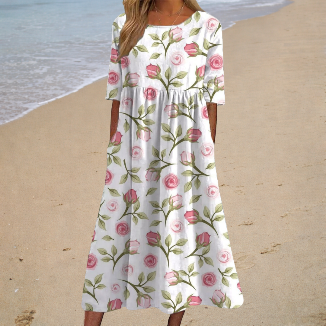 Gret | Schickes und bequemes langes fliessendes Kleid