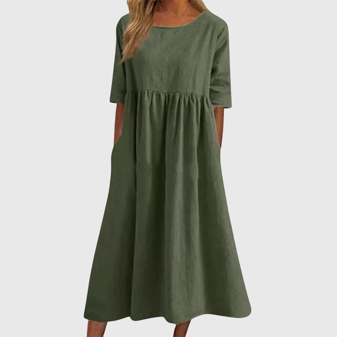 Bernadette | Elegantes Kleid mit kurzen Ärmeln