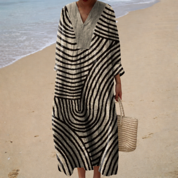 Noemi | Schmeichelndes bedrucktes Sommerkleid