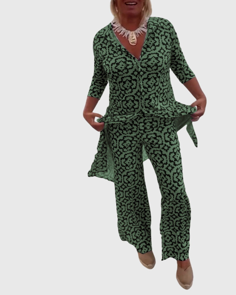 Delphine | Elegantes zweiteiliges Vintage-Set