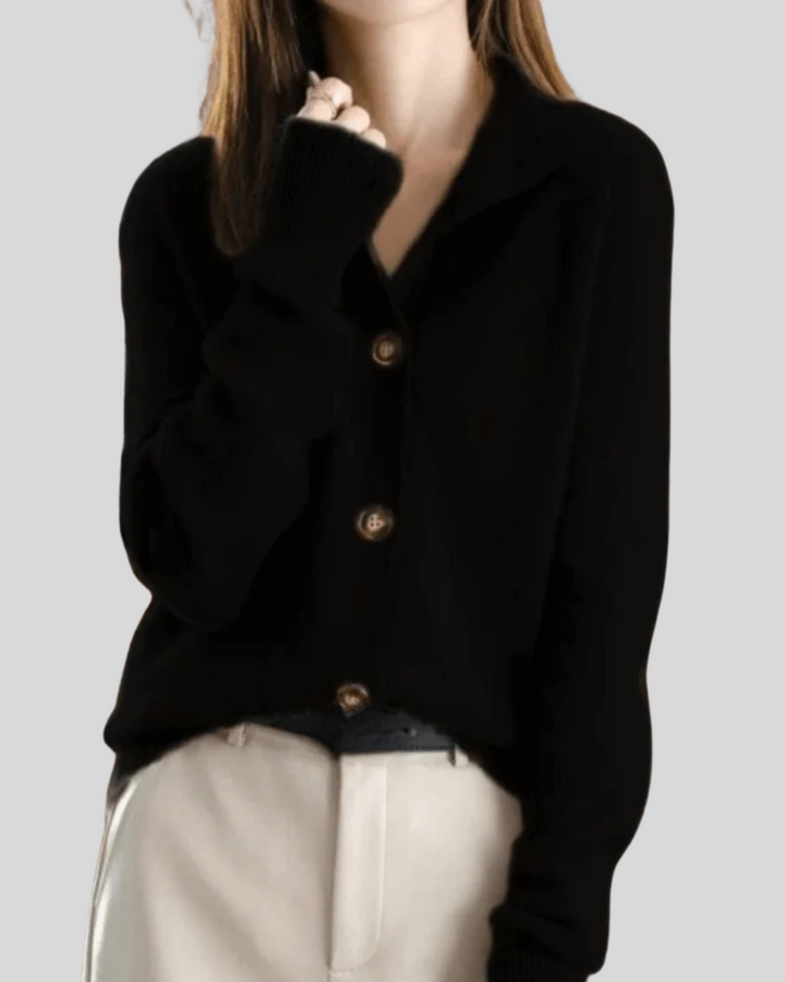Nadja | Kaschmir-Cardigan im Retro-Stil