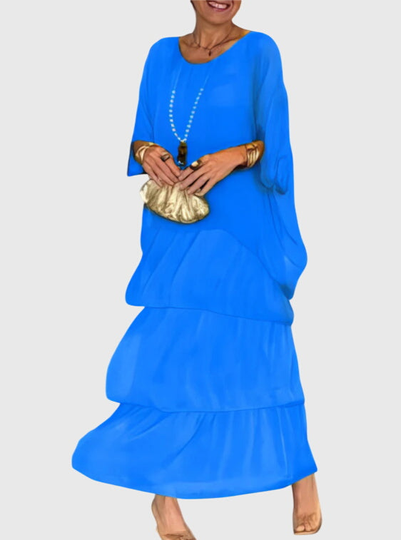 Placida | Elegantes langes fliessendes Kleid