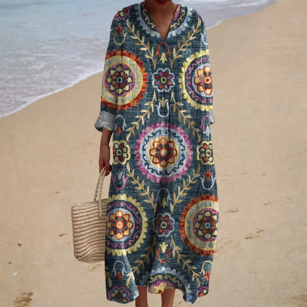 Priska | Schmeichelndes bedrucktes Sommerkleid
