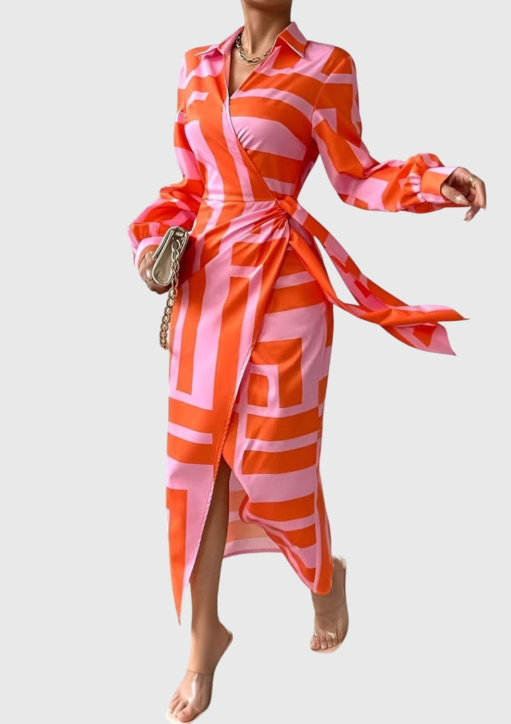 Elodie | Elegantes Wickelkleid mit Print