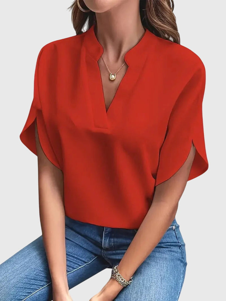 Ella | Weiche elegante Bluse mit V-Ausschnitt