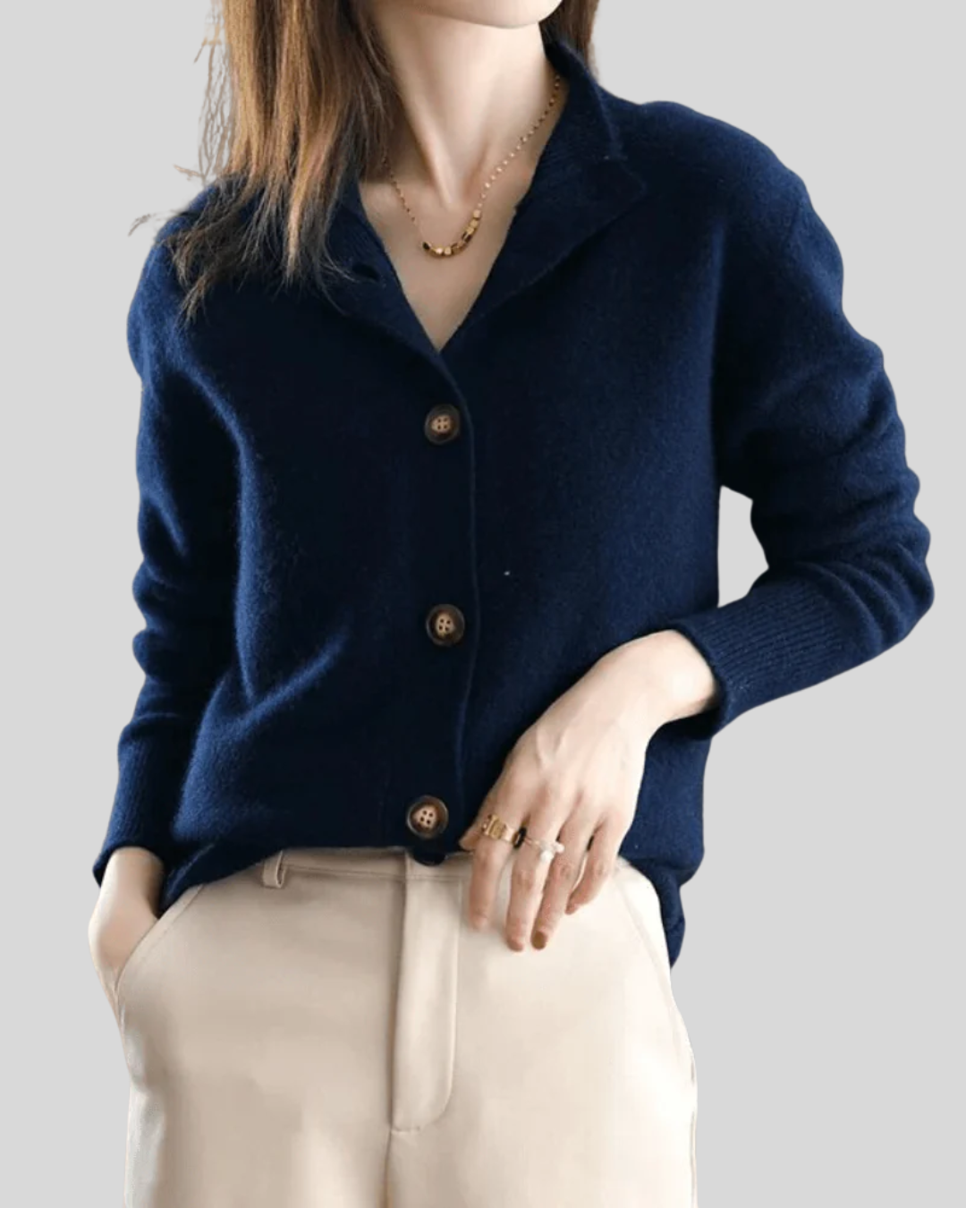 Nadja | Kaschmir-Cardigan im Retro-Stil