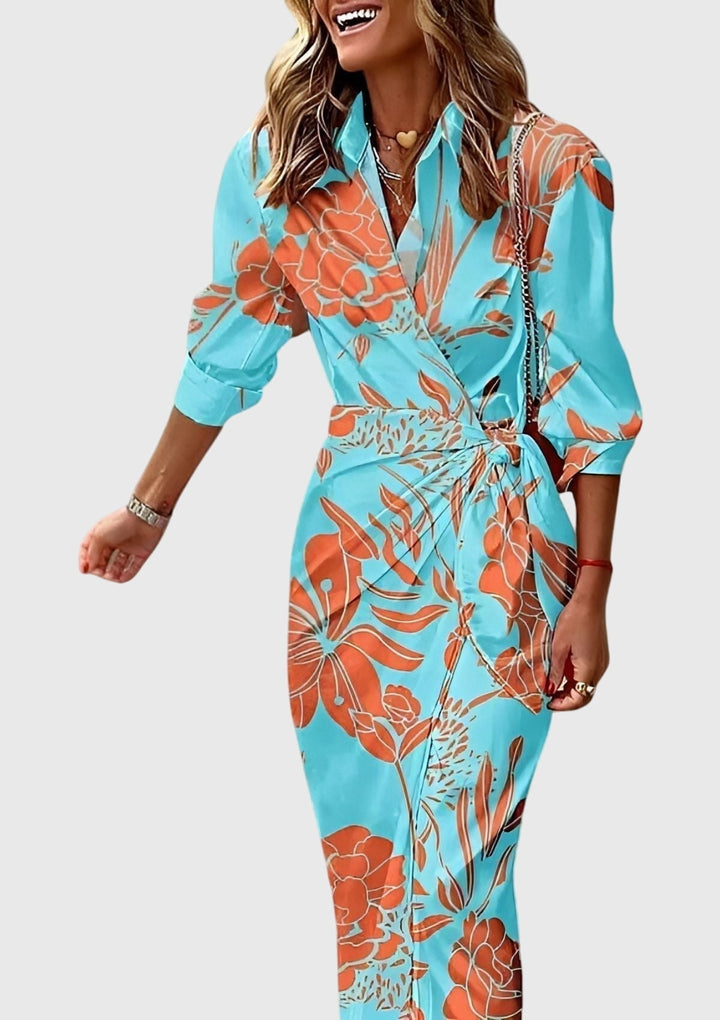 Elodie | Elegantes Wickelkleid mit Print