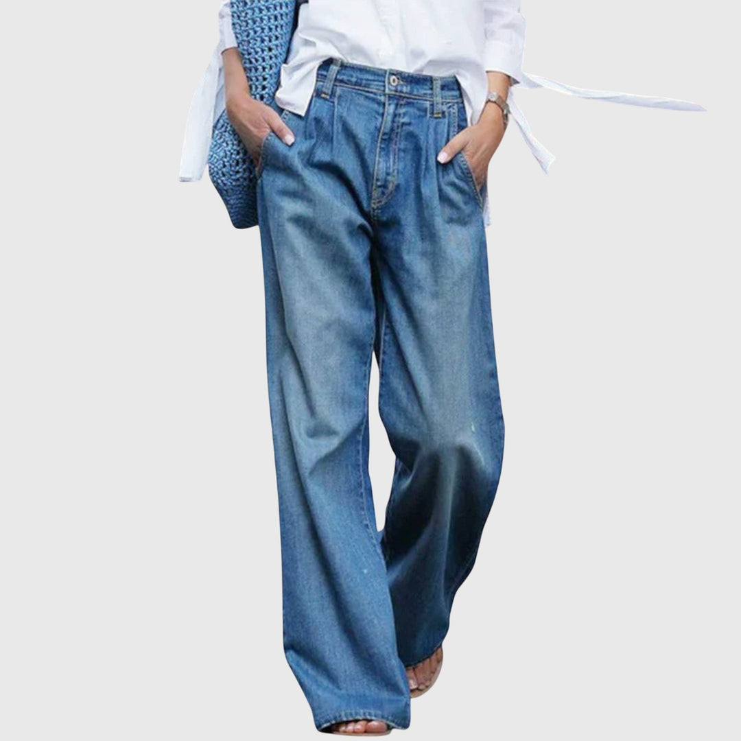Stefanie | Hochwertige Jeans mit weiten Beinen