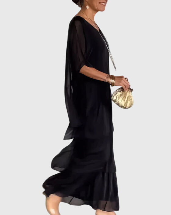 Placida | Elegantes langes fliessendes Kleid