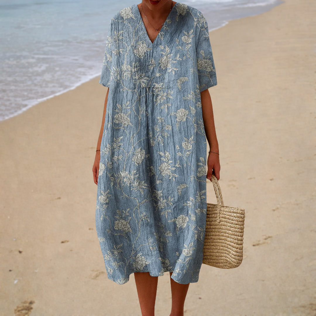 Astrid | Schmeichelndes bedrucktes Sommerkleid