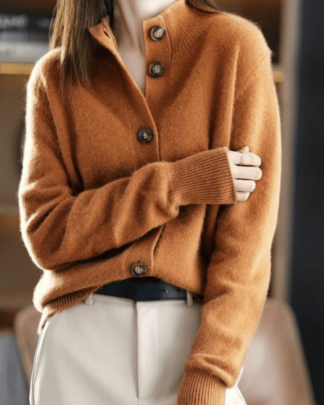 Nadja | Kaschmir-Cardigan im Retro-Stil