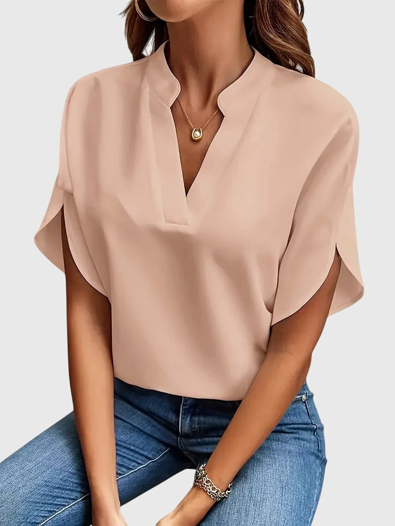 Ella | Weiche elegante Bluse mit V-Ausschnitt