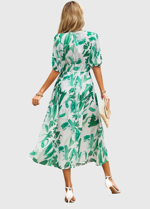 Waltraud | Schmeichelndes Blumen-Midikleid