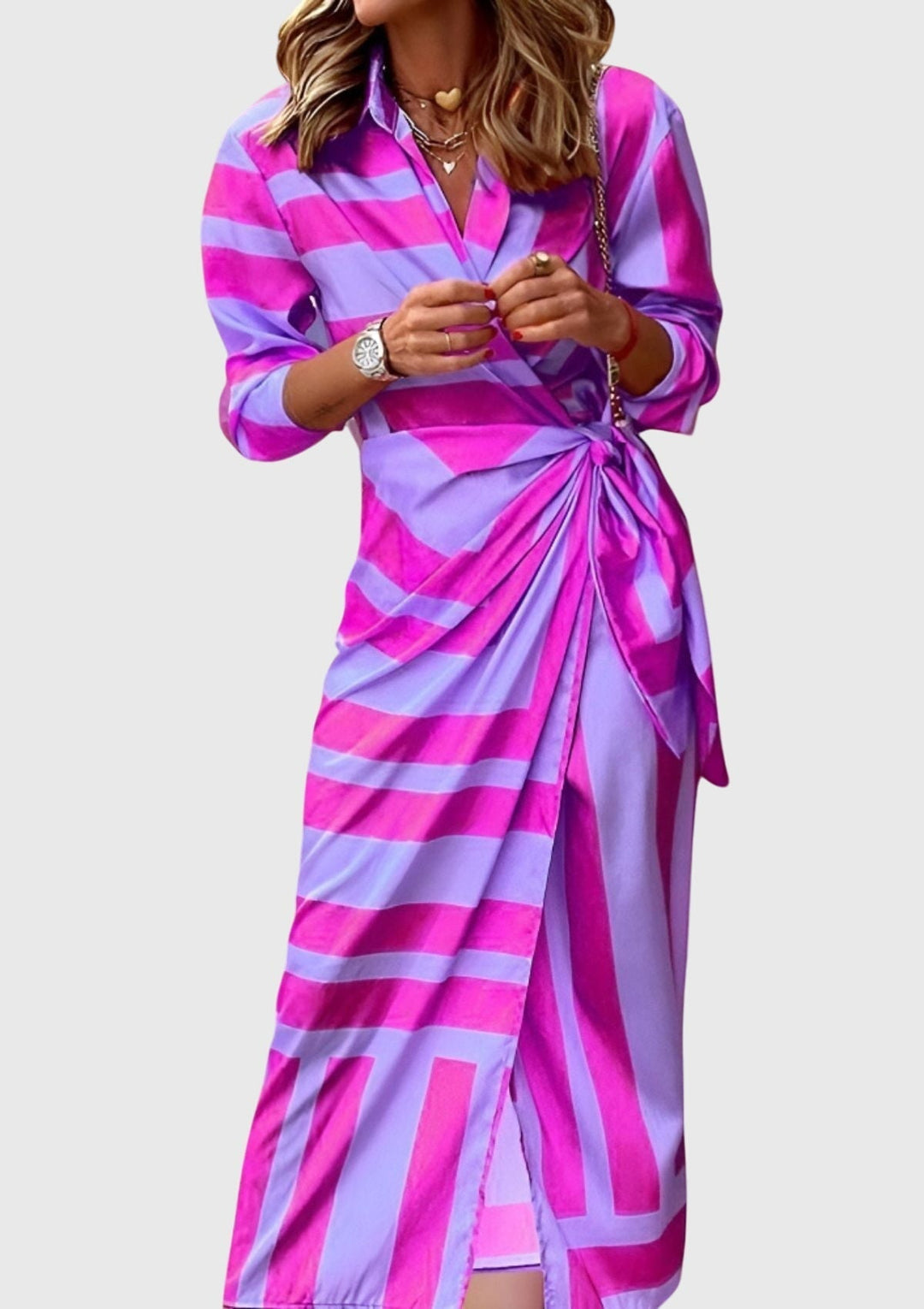 Elodie | Elegantes Wickelkleid mit Print