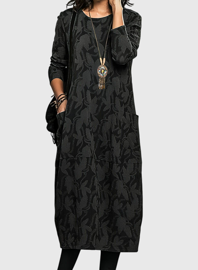 Sigrid | Lässiges Kleid mit Rundhalsausschnitt