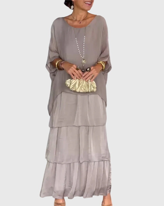 Placida | Elegantes langes fliessendes Kleid