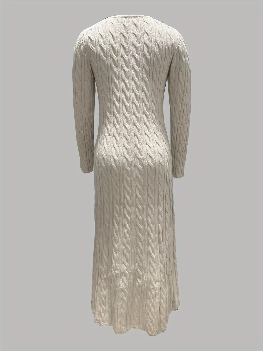 Carmen | Bequemes Zopfstrick-Maxikleid