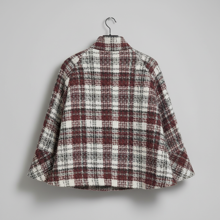 Magdalena | Karierte Cape-Jacke