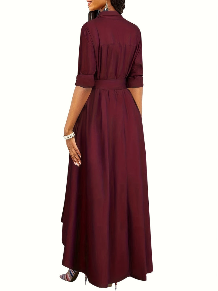 Annina | Geknöpftes Maxikleid perfekt für die Feiertage