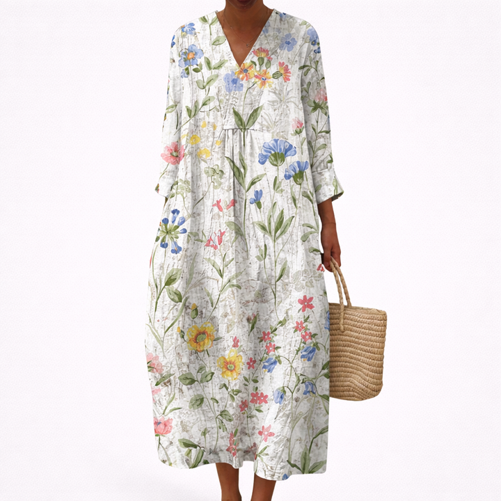 Sefa | Schmeichelndes bedrucktes Sommerkleid