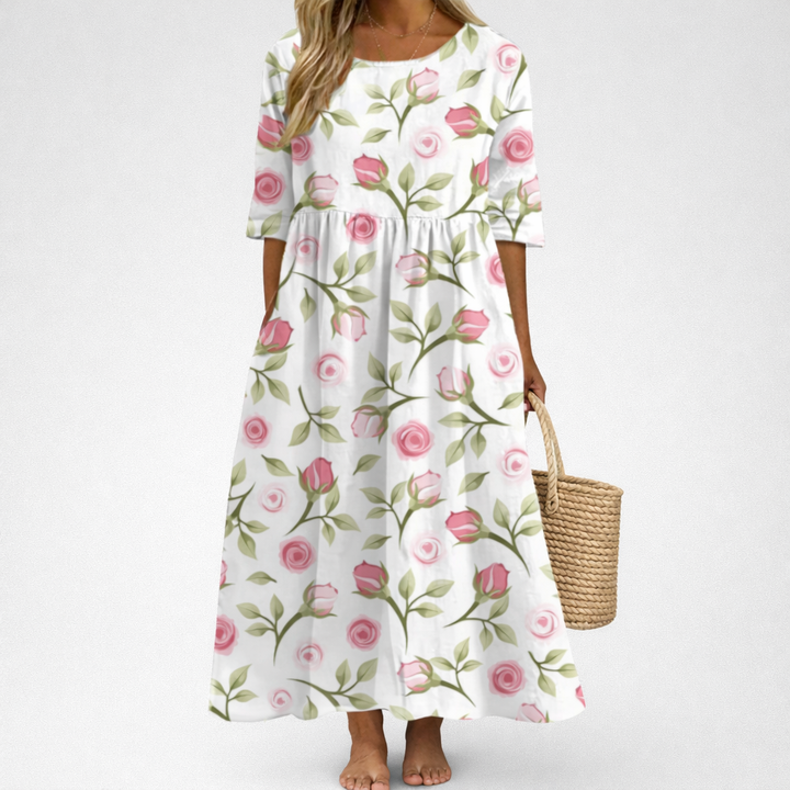 Gret | Schickes und bequemes langes fliessendes Kleid