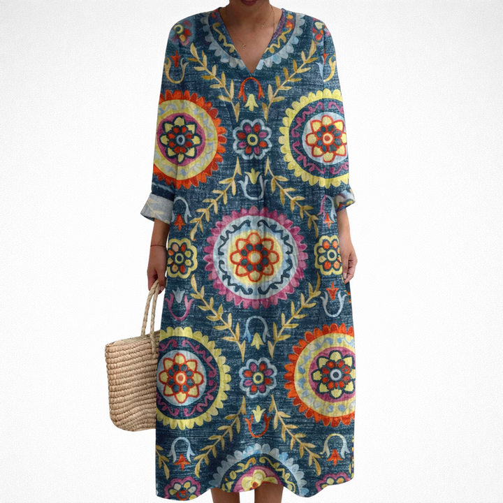 Priska | Schmeichelndes bedrucktes Sommerkleid