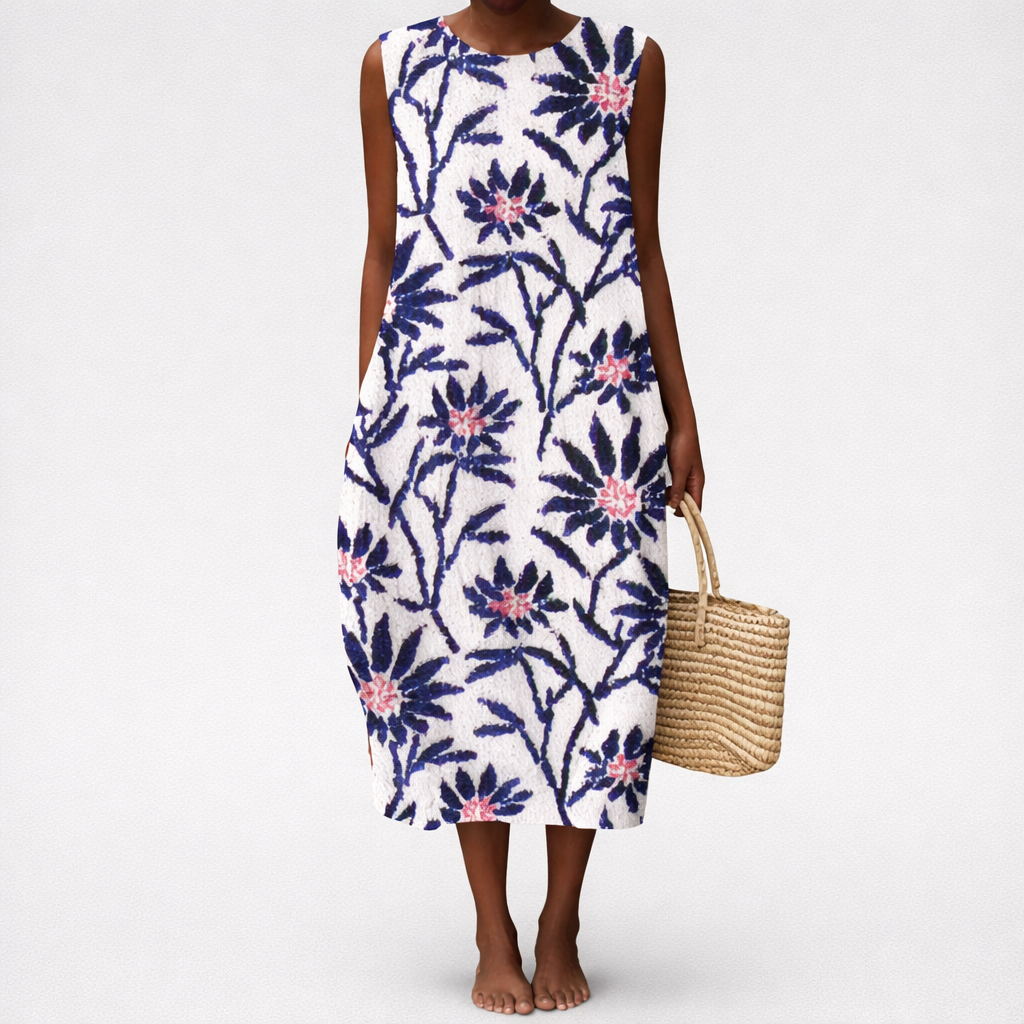 Jasmin | Bequemes ärmelloses Sommerkleid