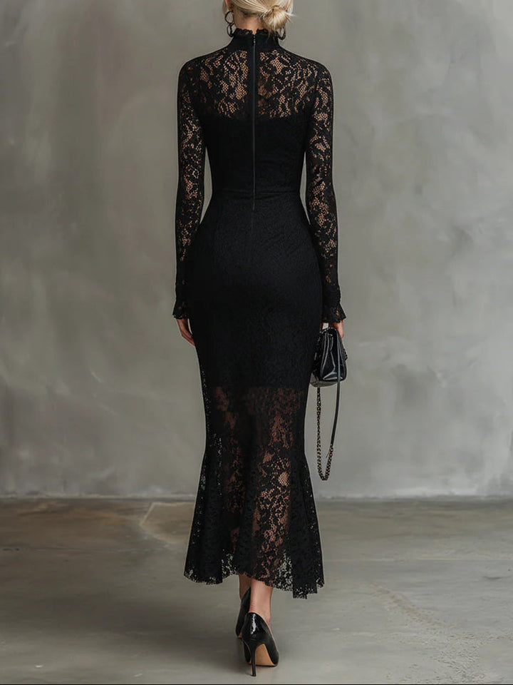 Caroline | Elegantes Spitzen-Maxikleid mit Fischschwanz