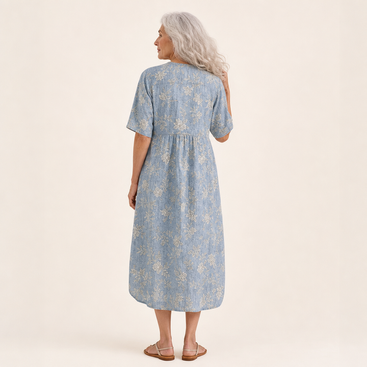 Astrid | Schmeichelndes bedrucktes Sommerkleid