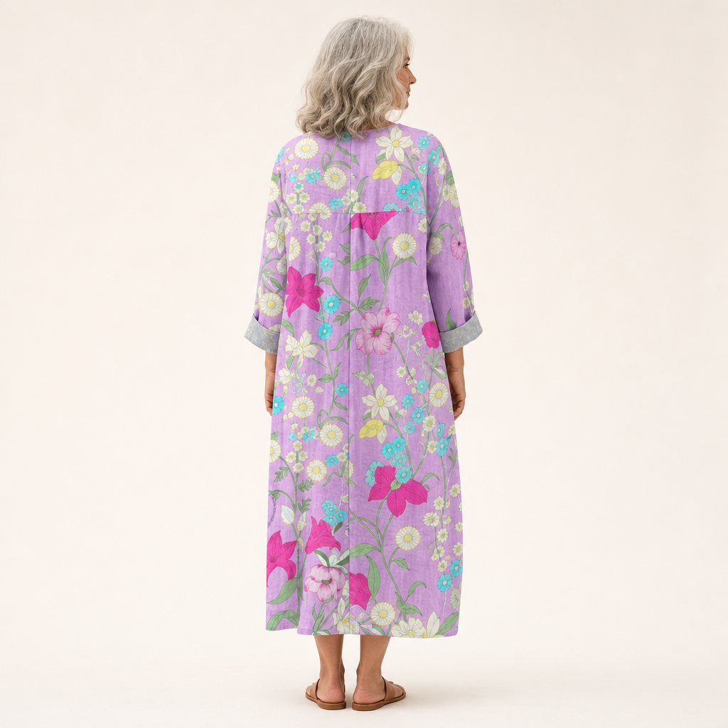 Yvonne | Schmeichelndes bedrucktes Sommerkleid