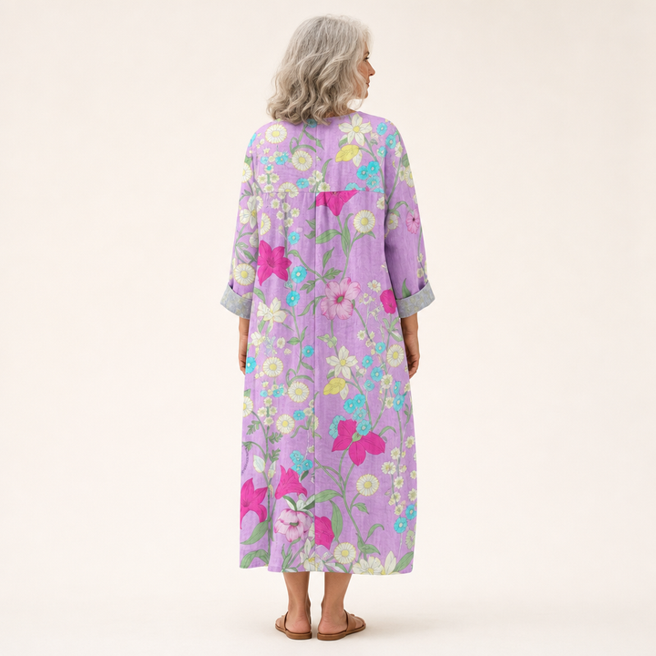 Yvonne | Schmeichelndes bedrucktes Sommerkleid